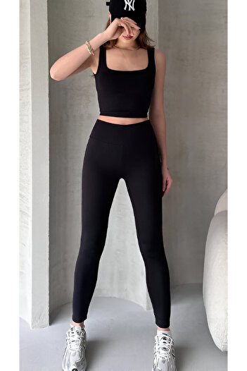 Mio Boutiques Flat Scuba Tights with Interior Sharpening