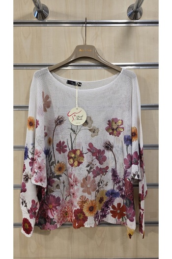 Park Moda Mercerized Blouse Mixed Floral Pattern