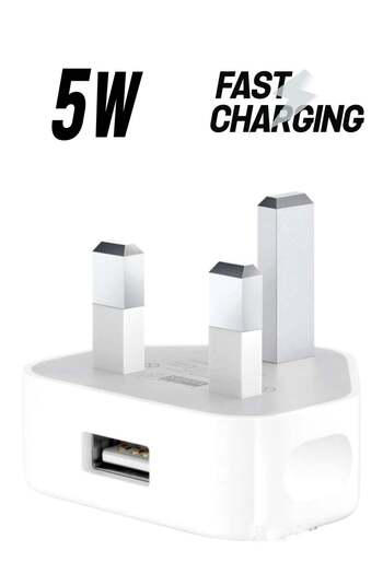 Generic USB Wall Charger Adapter Plug White
