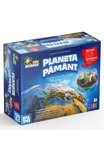 Roovi Joc educativ Planeta Pamant, ROOVI, Edu science, 18 experimente fascinante, Ochelari de protectie