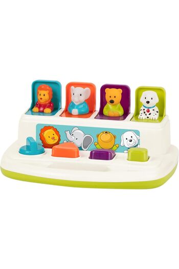 Xess Battat - Cause-and-Effect Pop Up Toy - Developmental Toy with Animals and Colors - Pop-Up Pals - For
