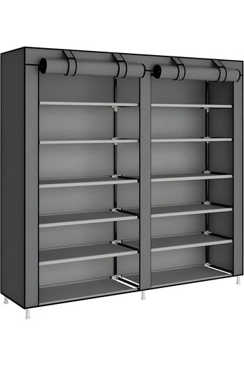 NEXIFY 13mm Double-Row 6-Tier Shoe Rack, Heavy Duty Shoe Organizer for Large Shoe Collections