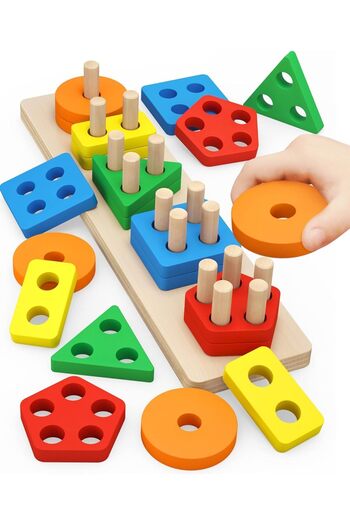 Xess Educational Toys for 1 to 3-Year-Old Boys Girls Color Recognition Stacker Shape SorterKids
