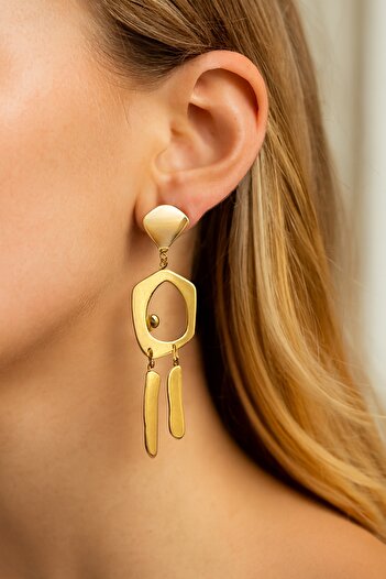 IMMACULATI Iroquois - 18k gold plated stainless steel earrings, waterproof, hypoallergenic