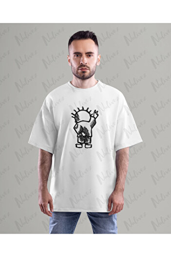 Nulivez Palestine Design Back Printed High Quality Compact Unisex Oversize T-Shirt