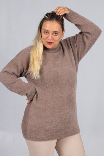 Truva XXL Warm Tone in Cold Winter: Beige Brown Soft Knitwear