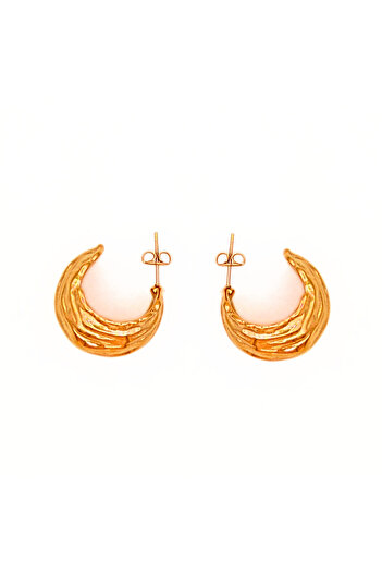 IMMACULATI Ingeus - 18k gold plated stainless steel earrings, waterproof, hypoallergenic