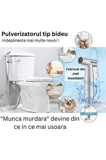 Seezesol Solution Shower set for intimate hygiene, bidet function, flexible hose+faucet+bidet sprayer