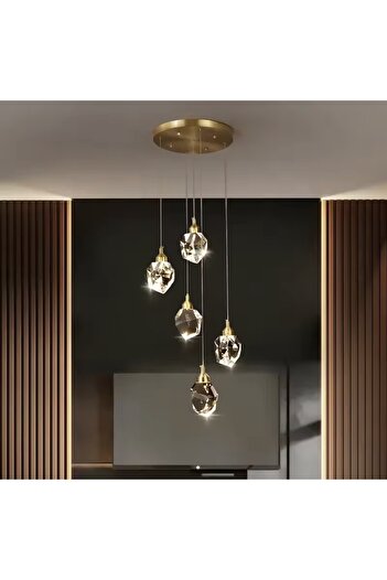 KARAZ 5-light crystal chandelier