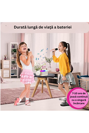 Seezesol Solution Set of 2 Microphones and Portable Smart Karaoke Speaker for children and adults,
