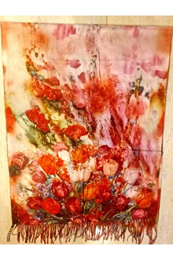OMS Pastel red cashmere scarf 70 x 180 cm
