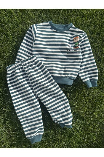 SANTRALBEBE Boys' Striped Hooded Suit