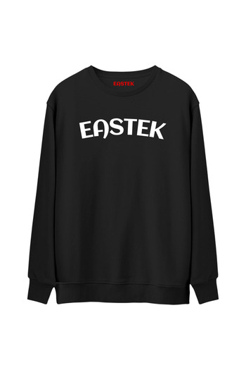 Eastek Basic Premium Black Sweatshirt Crew Neck Plain Sweatshirt, Men'S, Women'S, Unisex Sweatshirt