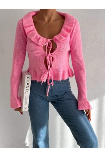 UNBOX Softly Tied Sweater – Pink