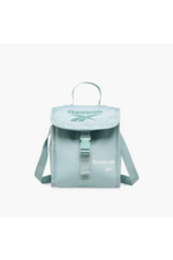 Reebok Lunch Bag with Zipper Closure and Logo Prints by