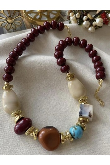 Butik Beaded Colorful Retro Necklace