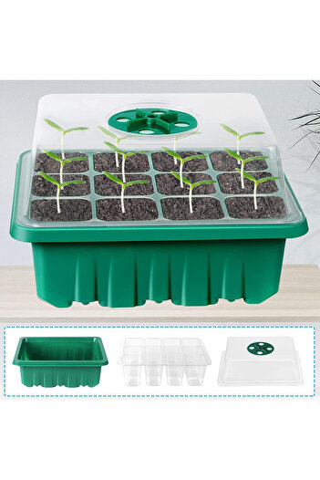 OEM Mini greenhouse 6 seedling germination trays with 60 cells