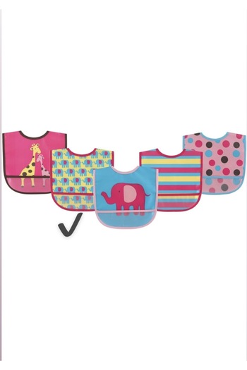 Generic Waterproof baby bib, easy to clean, available in a variety of colors