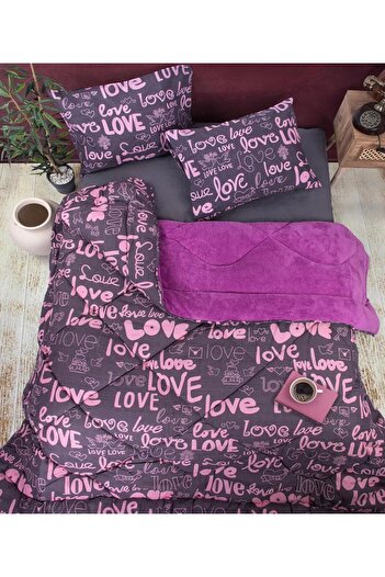 Arma Concept Double Wellsoft Quilt Sleeping Set 195X215 & 4 Pillowcases & Fitted Sheet with Elastic
