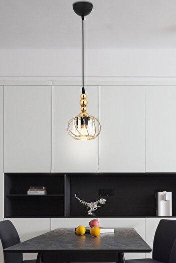 ESSLİGHT Işıl Tekli Sarkıt Avize Kristal Taşlı Modern Dekoratif Aydınlatma