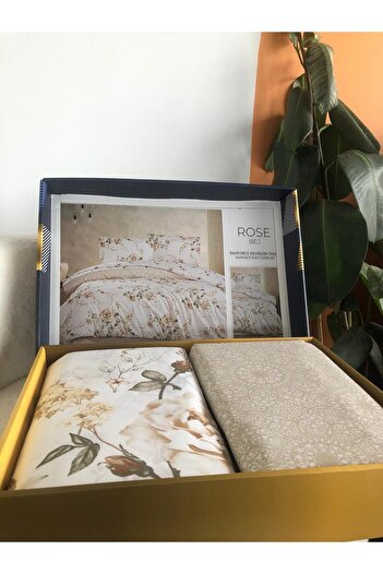 Bikaya Home New Box Double Duvet Cover Set |   Sheet Without Elastic Band |   Daily Use |   Luxury Boxed |   Dowry Chest