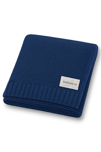 Battani.Co Knitted Baby Blanket for Baby Girl and Boy 85cm X85Cm Kotonel