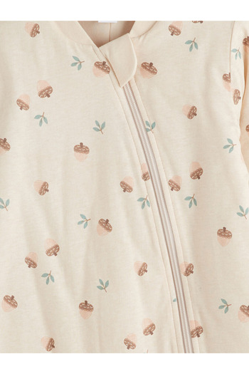 LC Waikiki Patterned Beige 100% Cotton 2.5 Tog Baby Girl Romper