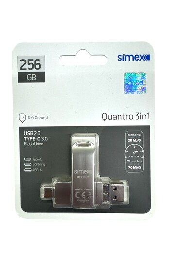 TEKNOPARKTA iPhone Compatible Flash Memory Ios Apple Compatible 256 Gb Otg USB Type C Flash Memory Disk Pc Compatible