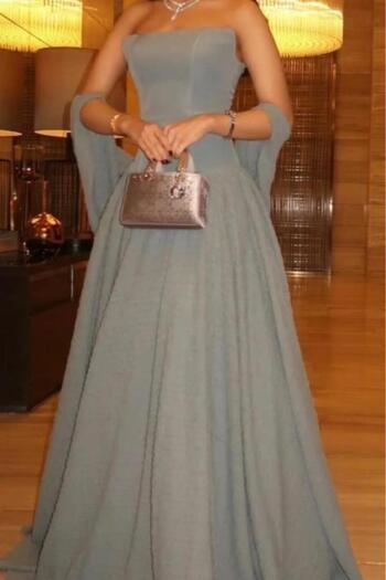 Narla Gray dress with elegant shawl