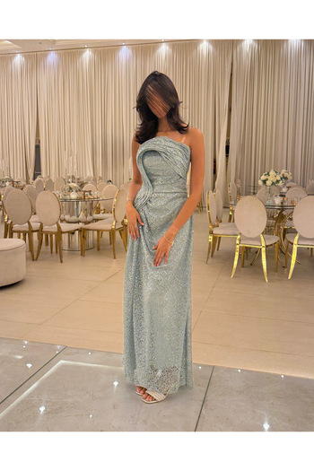 Generic Tiffany sequin evening gown with a luxurious holographic design