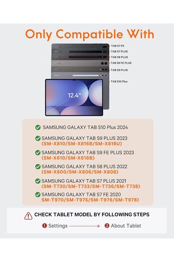 HYX Keyboard Case for Samsung Galaxy Tab S10+ Plus/S9+ Plus/S9 FE+ Plus/S8+ Plus/S7+ Plus/S7 FE