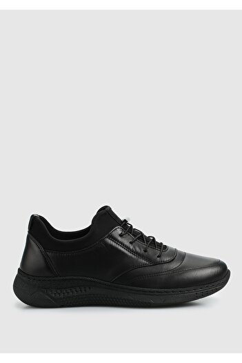 Eclipse Black Leather Women's Shoes