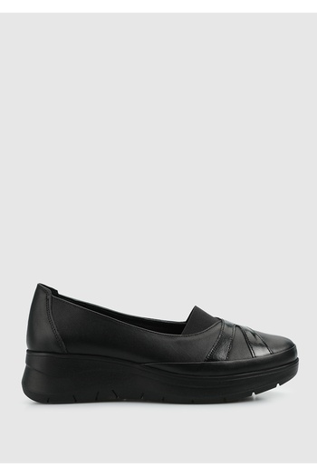 Eclipse Black Leather Women's Shoes