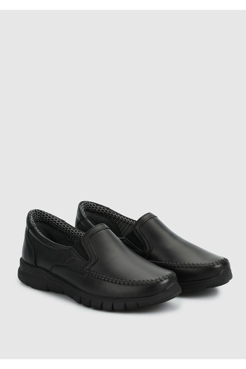 Eclipse Black Leather Women's Shoes