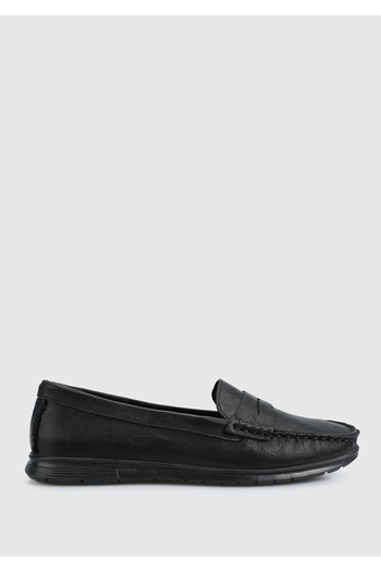 Eclipse Black Leather Women's Shoes
