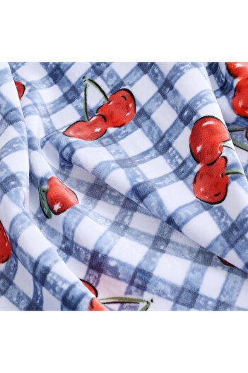 Bee Home Cherry Chic Double-Sided | Single Fur Shawl