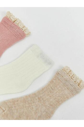 LC Waikiki Basic Baby Girl Socks 3-Piece (W5)