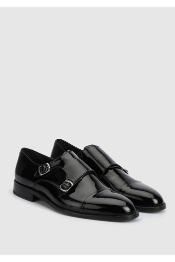 Provoq Black Leather Men's Shoes
