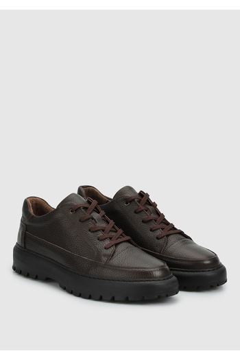Provoq Brown Leather Men's Shoes