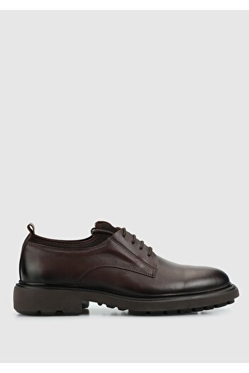 Provoq Brown Leather Men's Shoes