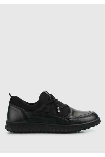 Eclipse Black Leather Women's Shoes