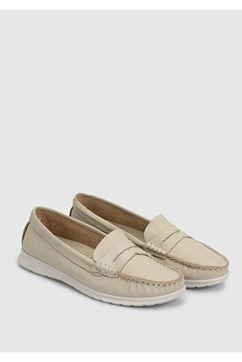 Eclipse Beige Leather Women's Shoes