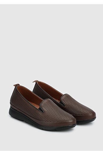 Eclipse Brown Leather Women's Shoes