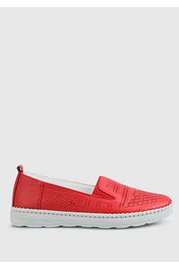 Eclipse Red Leather Women's Shoes