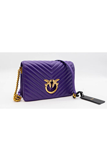 PİNKO Love Click Violet - Crossbody Bag in Leather