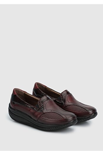 Eclipse Burgundy Leather Women's Shoes