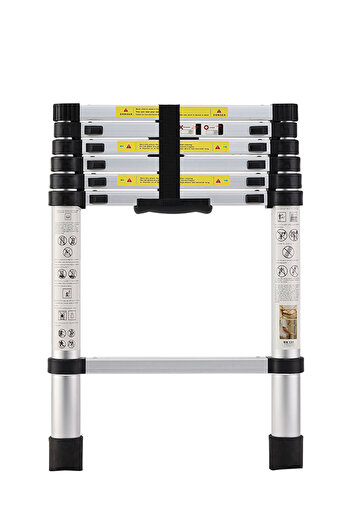 Lawazim Telescopic Ladder - 2m Folding Ladder - 6 Step Lightweight Ladder with 110kg Capacity