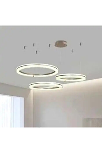 LED CONCEPT LED chandelier with three types of light, remote control, adjustable intensity, 118W, 60x60x100cm