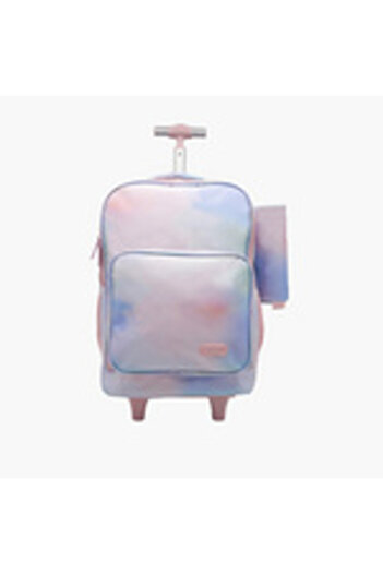Roco Trolley Backpack 15.6 Inch with Retractable Handle, Pencil Case, and Prints by - 46 x 33 x 20 c