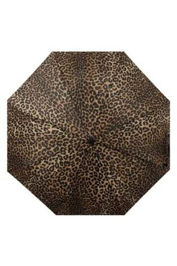 OEM Foldable Manual Beige Umbrella with Animal Print 25cm